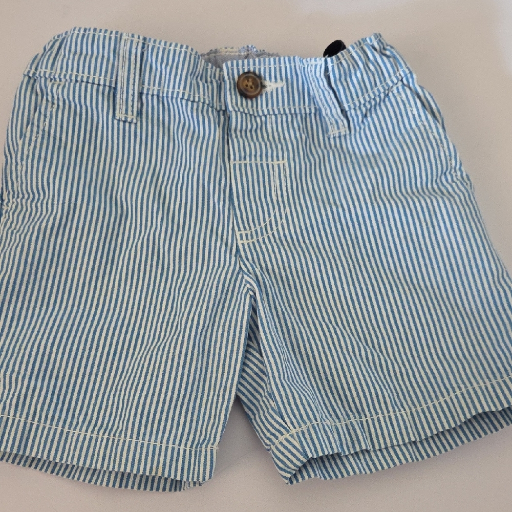 Carter's Blue and White Striped Baby Shorts